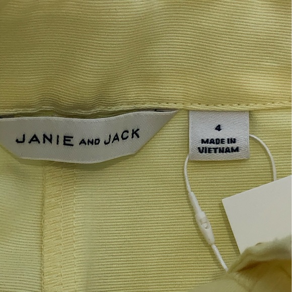 Janie and Jack Toddler Shorts Size 4T Yellow Adjustable Waist - Picture 7 of 7